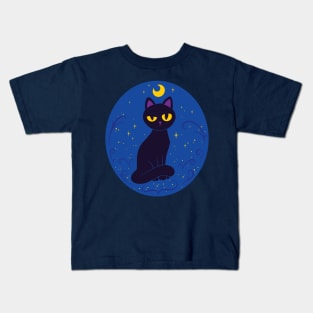 Midnight Cat Kids T-Shirt